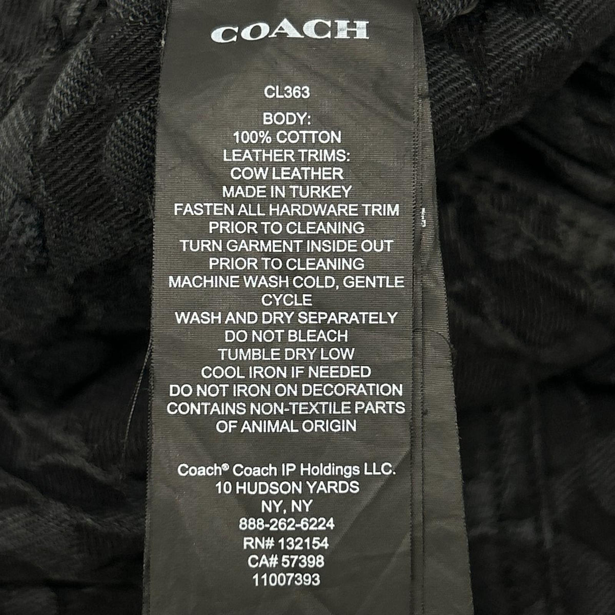 COACH Black Signature Denim Jeans Size 34