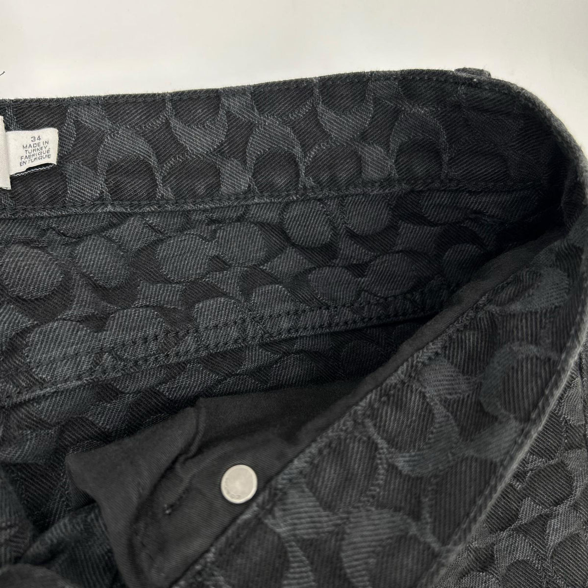 COACH Black Signature Denim Jeans Size 34