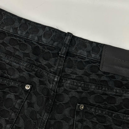 COACH Black Signature Denim Jeans Size 34
