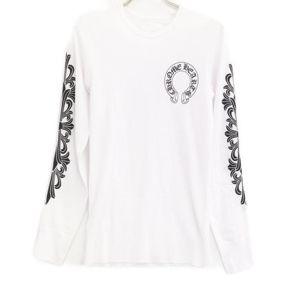 Chrome Hearts Horseshoe Thermal Long Sleeve T-Shirt White Size M