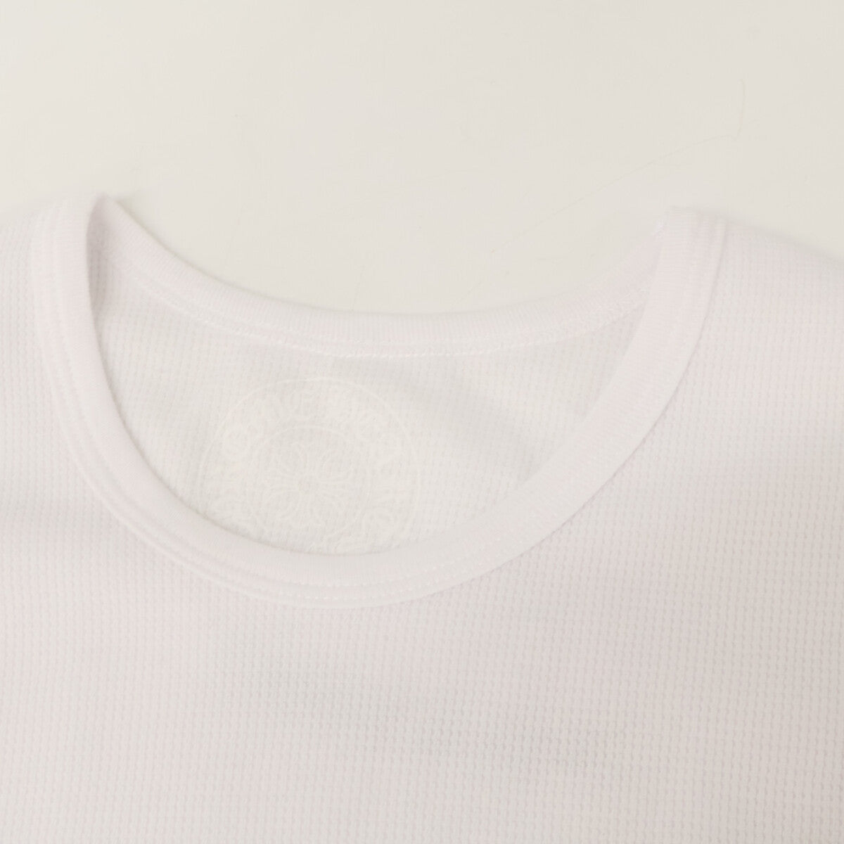 Chrome Hearts Horseshoe Thermal Long Sleeve T-Shirt White Size M