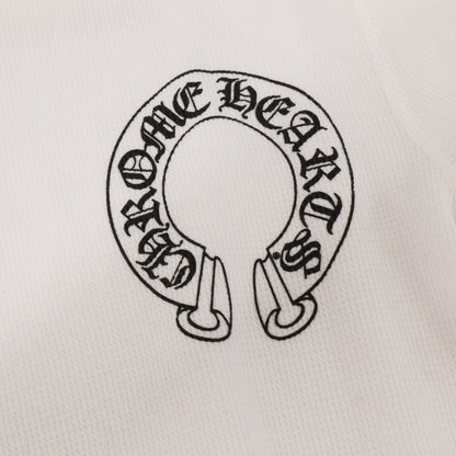Chrome Hearts Horseshoe Thermal Long Sleeve T-Shirt White Size M