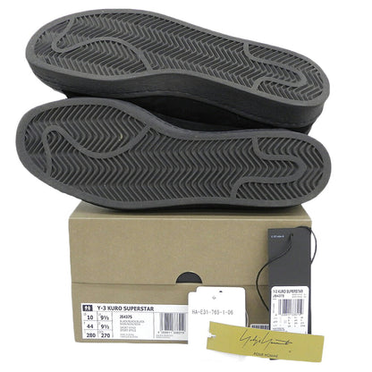 Y-3 KURO SUPERSTAR Low-Cut Leather Sneakers Size 10(US)
