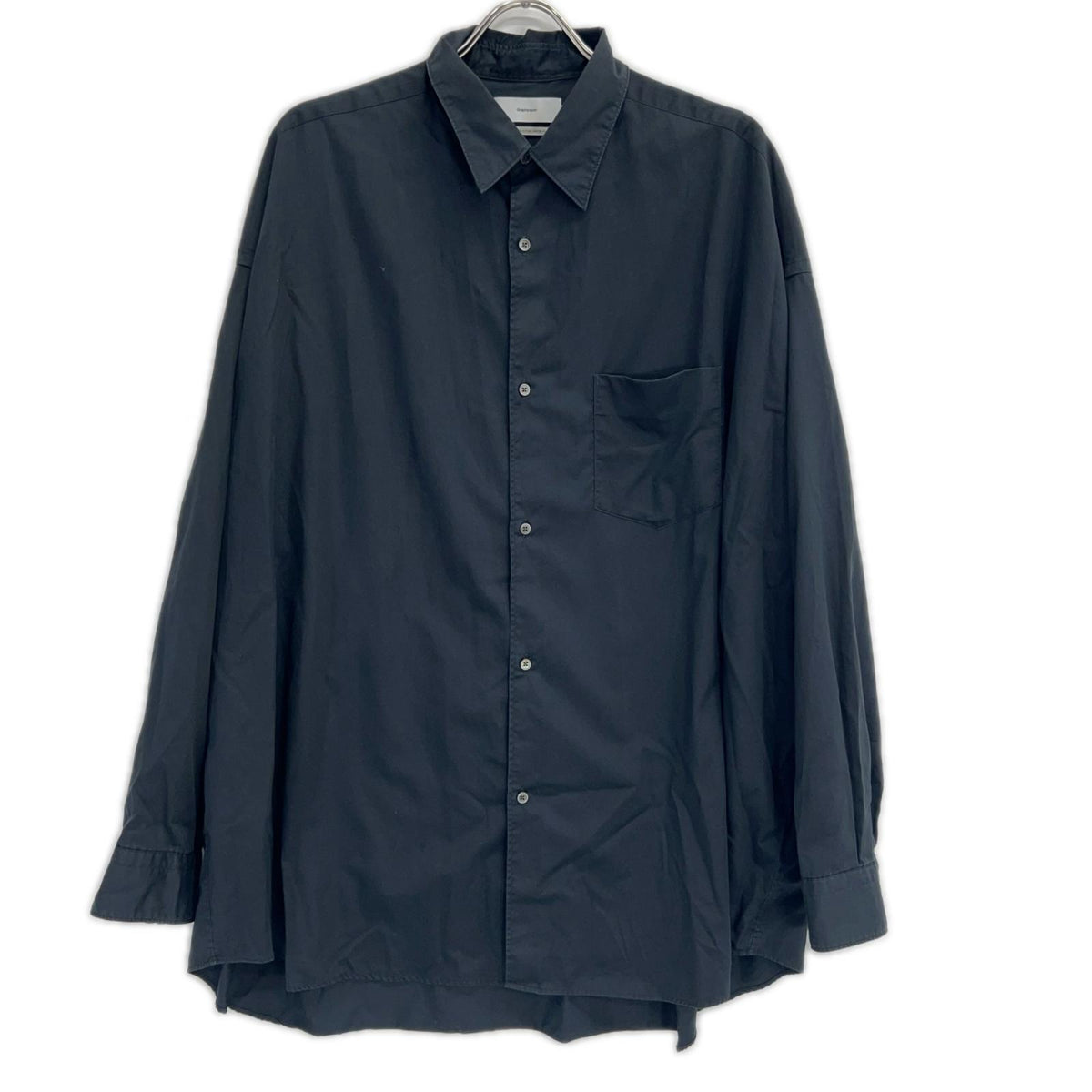 Graphpaper 24AW Silicon Poplin Oversized Shirt Black Size 2