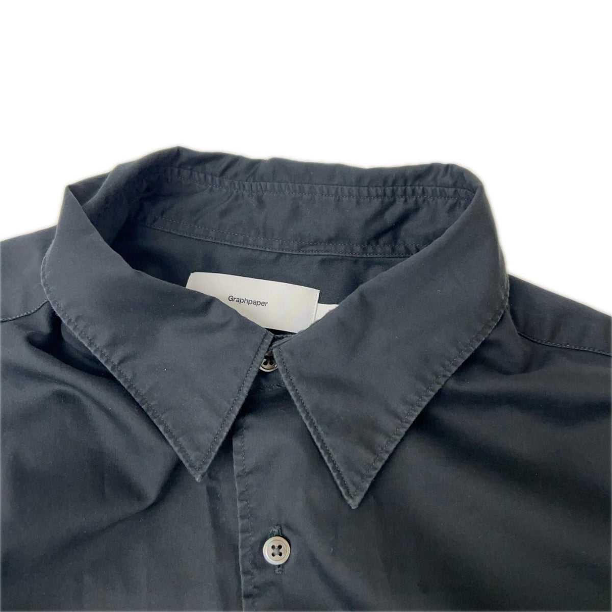 Graphpaper 24AW Silicon Poplin Oversized Shirt Black Size 2