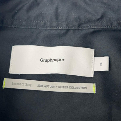 Graphpaper 24AW Silicon Poplin Oversized Shirt Black Size 2