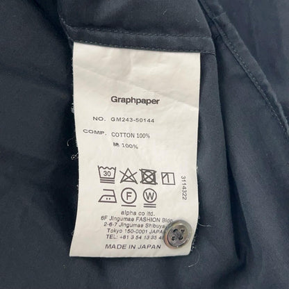 Graphpaper 24AW Silicon Poplin Oversized Shirt Black Size 2