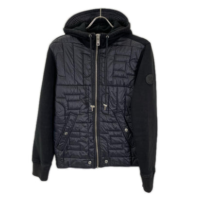 DIESEL Black/Navy Nylon Hybrid Hooded Zip Jacket