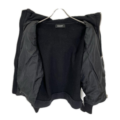DIESEL Black/Navy Nylon Hybrid Hooded Zip Jacket