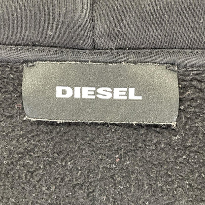 DIESEL Black/Navy Nylon Hybrid Hooded Zip Jacket