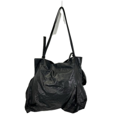 discord Yohji Yamamoto Unevenness Cow Leather Tote Bag Black