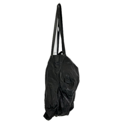 discord Yohji Yamamoto Unevenness Cow Leather Tote Bag Black