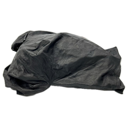 discord Yohji Yamamoto Unevenness Cow Leather Tote Bag Black