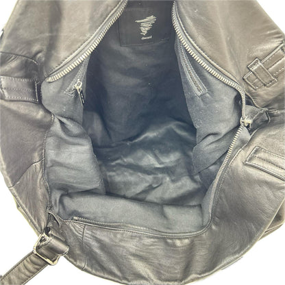 discord Yohji Yamamoto Unevenness Cow Leather Tote Bag Black