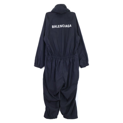 BALENCIAGA 23AW Logo Oversized Matte Nylon Jumpsuit Size L