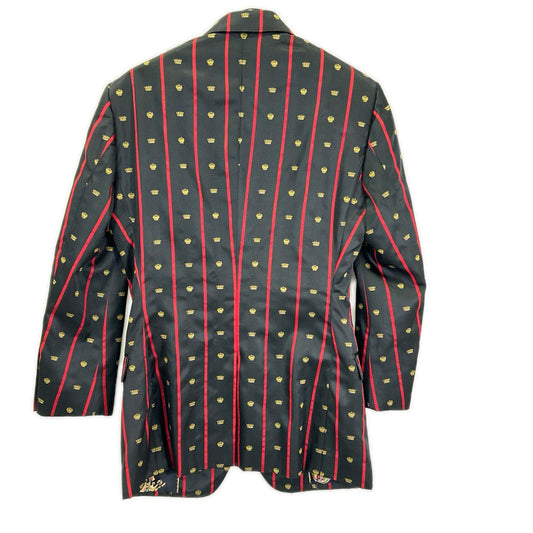 DOLCE&GABBANA SARTORIA Crown Tailored Black Red Jacket Size 46