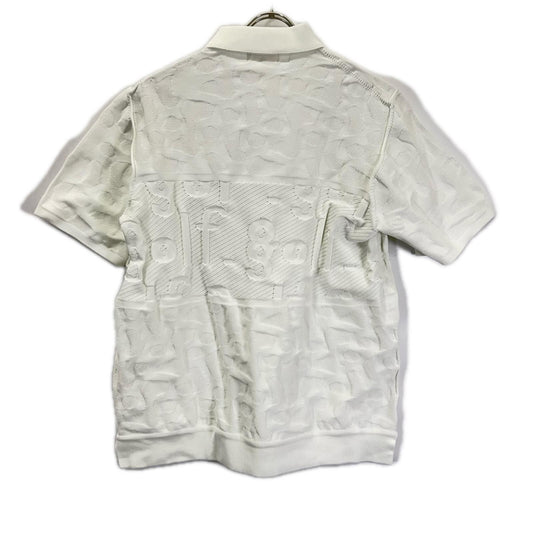 LOGO JACQUARD KNIT POLO White Polyester