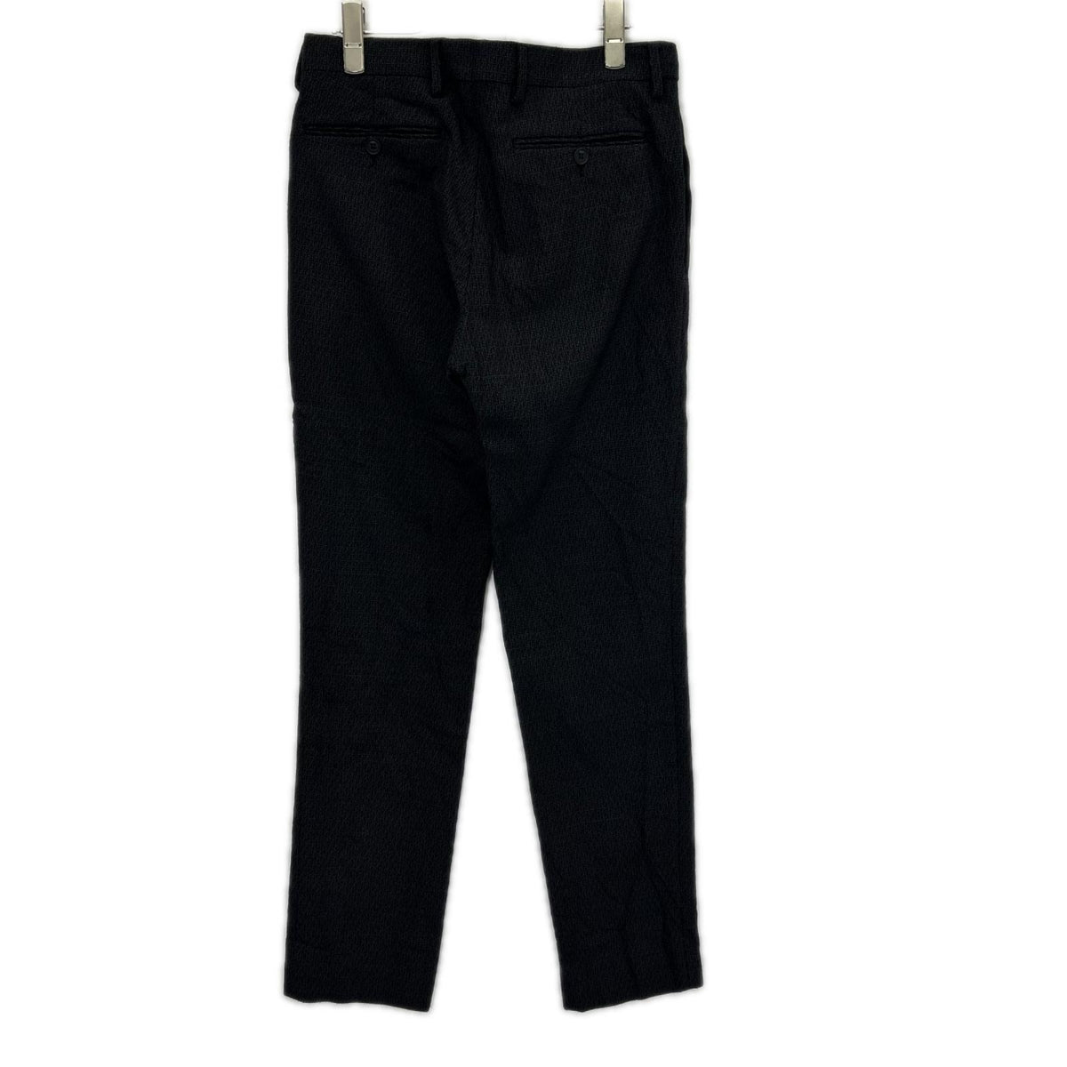 FENDI 2021 FF Wool Slacks Black Size 46