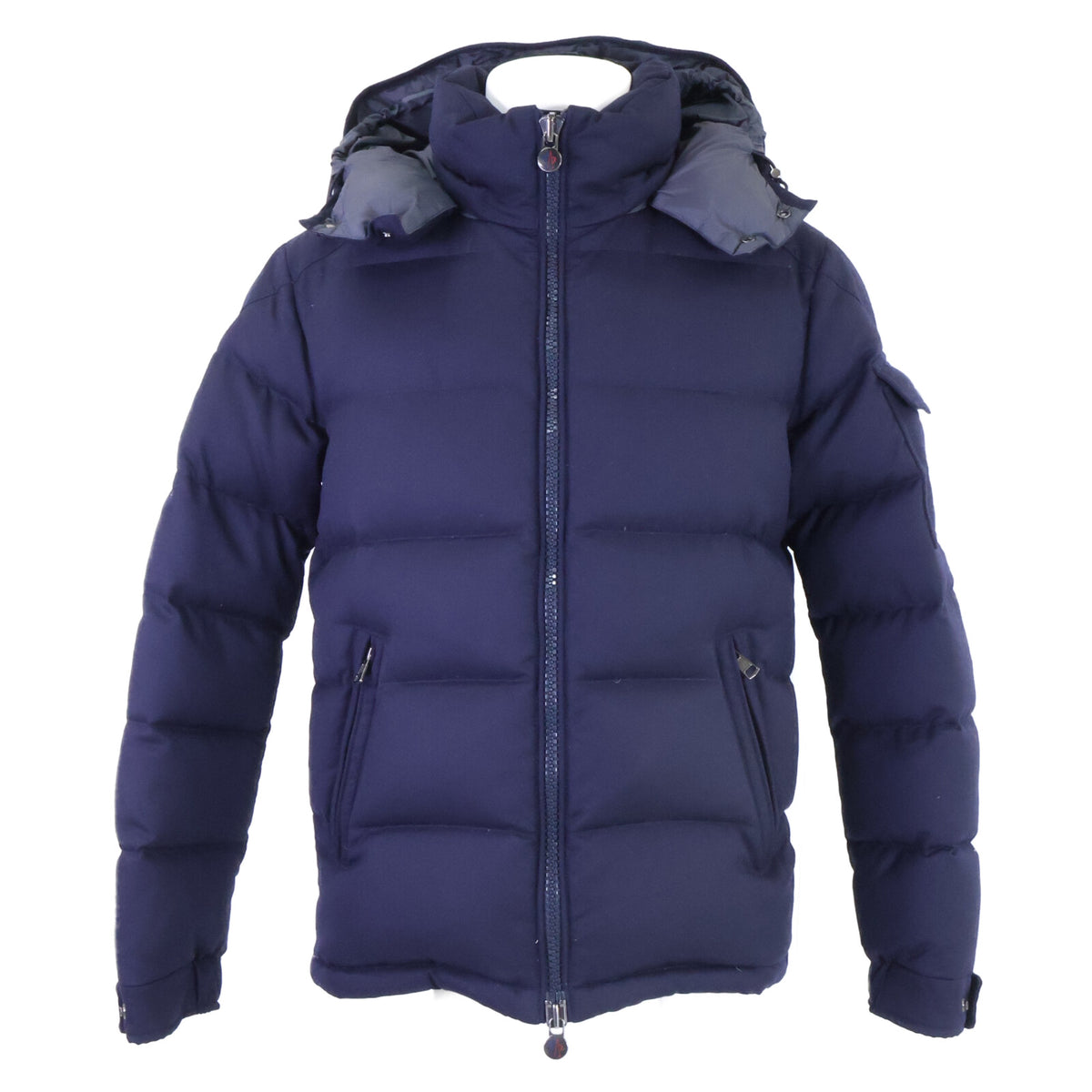 MONCLER MONTGENEVRE Wool Down Jacket Navy Size 1