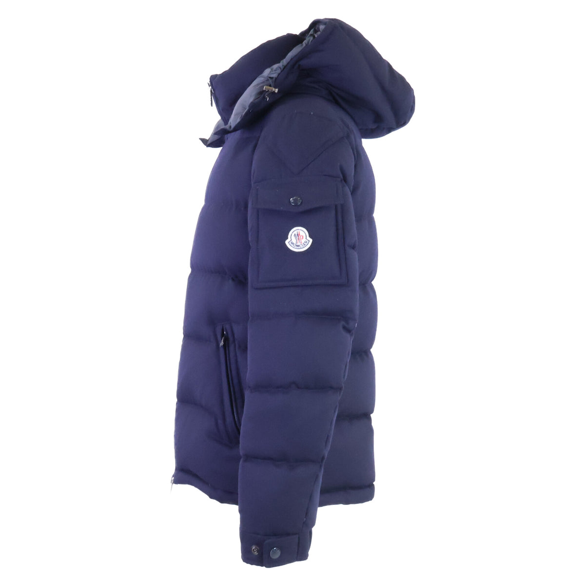 MONCLER MONTGENEVRE Wool Down Jacket Navy Size 1