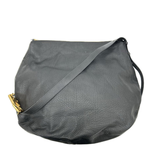 BURBERRY Knight Large Grained Calf Leather Bag Black