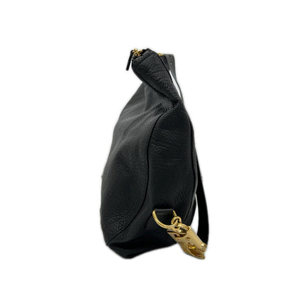 BURBERRY Knight Large Grained Calf Leather Bag Black
