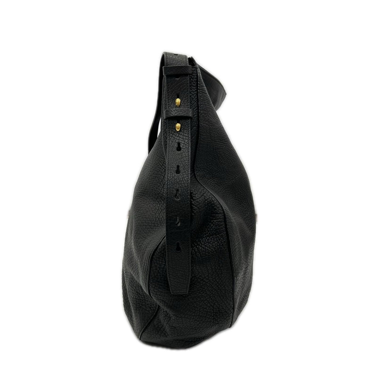 BURBERRY Knight Large Grained Calf Leather Bag Black