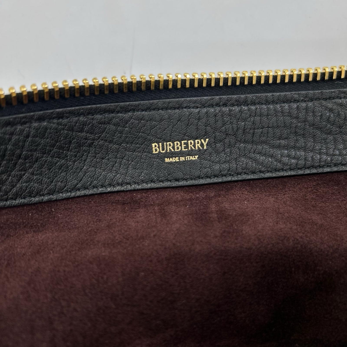 BURBERRY Knight Large Grained Calf Leather Bag Black