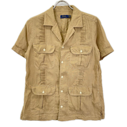 POLObyRalphLauren Beige Linen Safari Shirt Polo