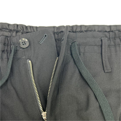 Ground Y Black Wool Gabardine Ribbed Hem Cargo Pants Size 3