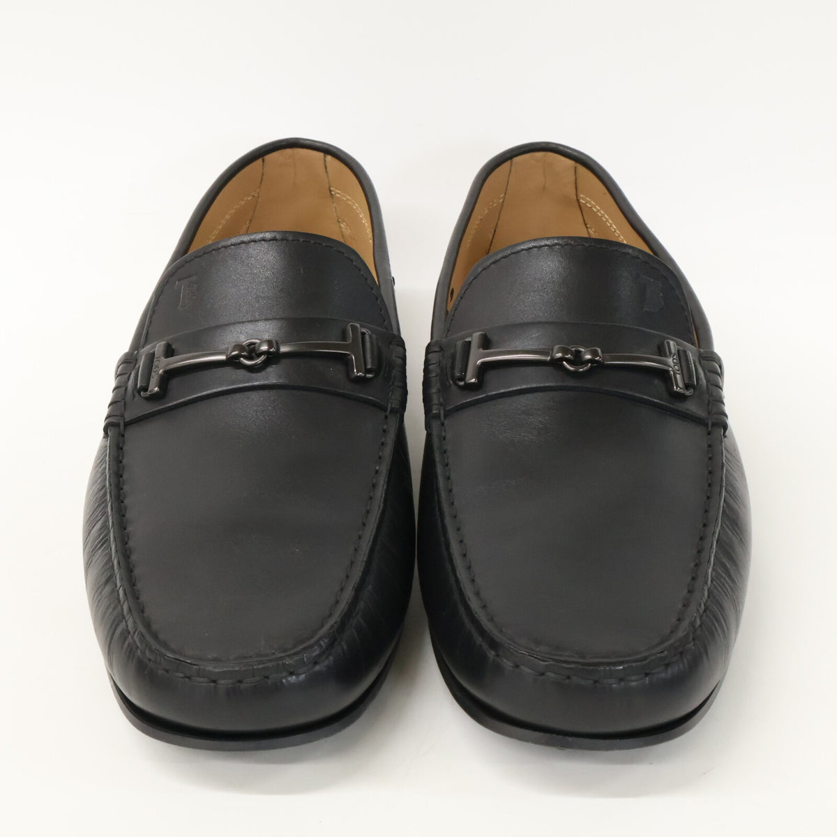 TOD'S Horsebit Driving Shoes Black Sneakers Size 8 1/2