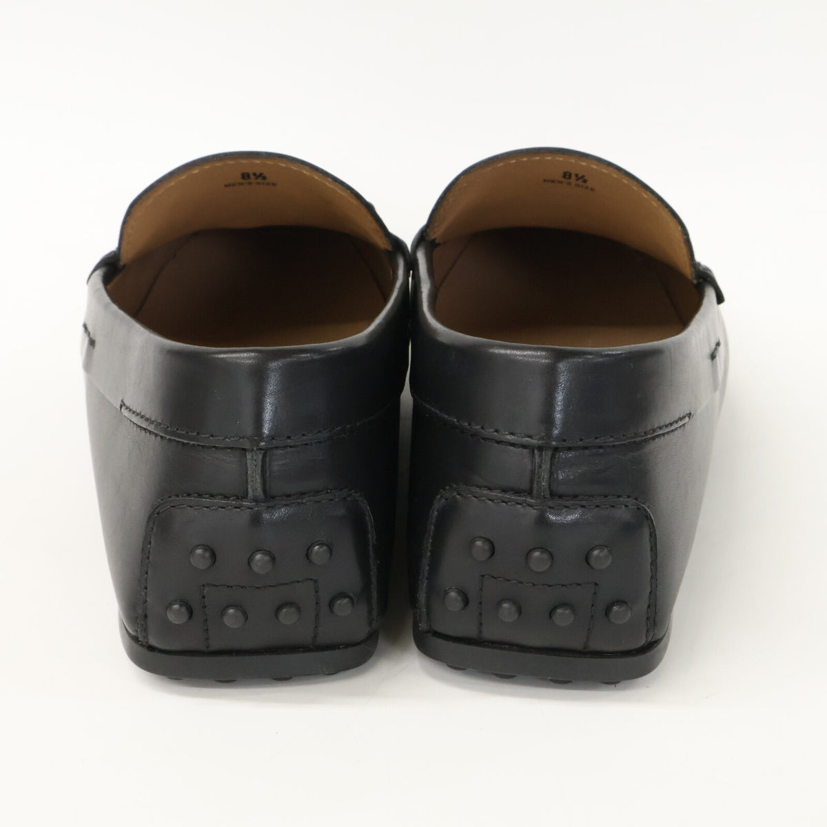 TOD'S Horsebit Driving Shoes Black Sneakers Size 8 1/2