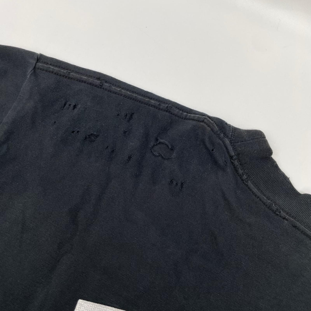 BALENCIAGA 24 TOVA9 Tape Logo T-Shirt Black Size XXS