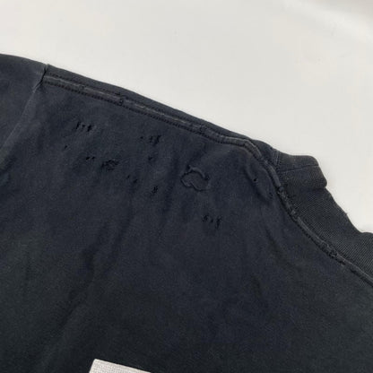 BALENCIAGA 24 TOVA9 Tape Logo T-Shirt Black Size XXS