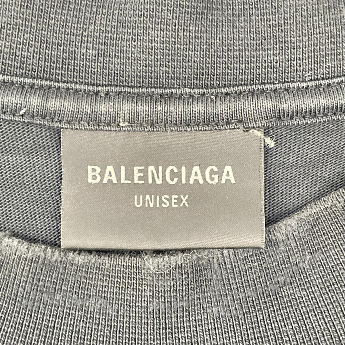 BALENCIAGA 24 TOVA9 Tape Logo T-Shirt Black Size XXS