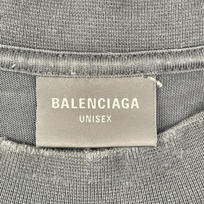 BALENCIAGA 24 TOVA9 Tape Logo T-Shirt Black Size XXS