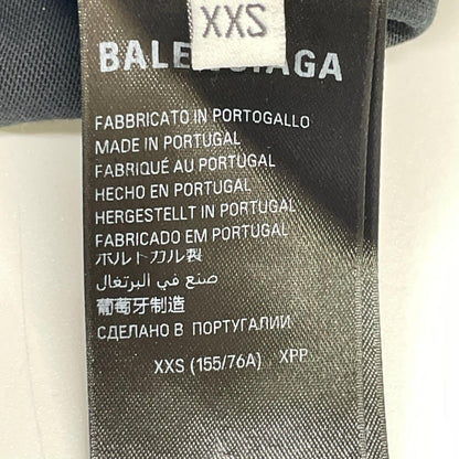 BALENCIAGA 24 TOVA9 Tape Logo T-Shirt Black Size XXS