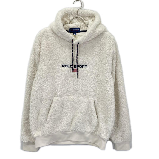 PoloSportRalphLauren Boa Fleece Pullover Hoodie White Size M