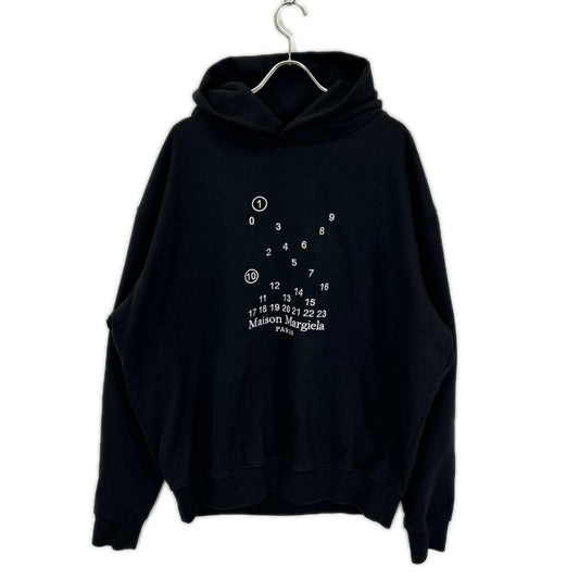 Maison margiela 23AW Calendar Logo Hoodie Black Size XS