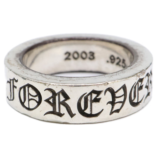 Chrome hearts 925 Silver 6mm FOREVER Spacer Ring Size JP 9