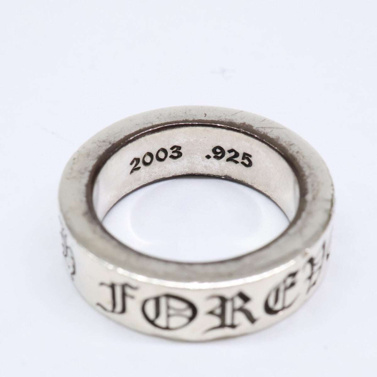 Chrome hearts 925 Silver 6mm FOREVER Spacer Ring Size JP 9