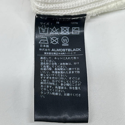 ALMOSTBLACK 21SS White Destroyed Big Rib Knit Size 1