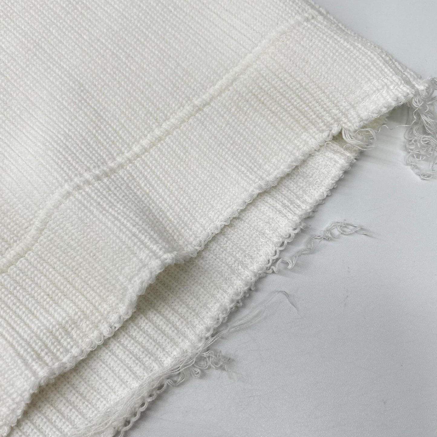 ALMOSTBLACK 21SS White Destroyed Big Rib Knit Size 1