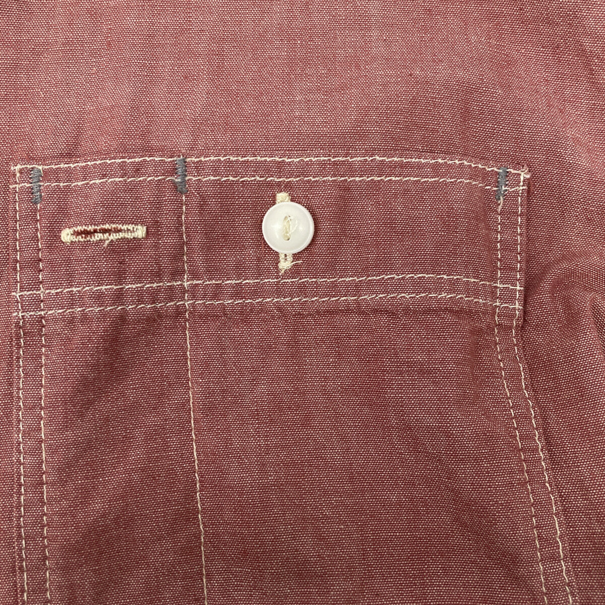 RRL 25SS Selvedge Chambray Work Shirt Red Size S