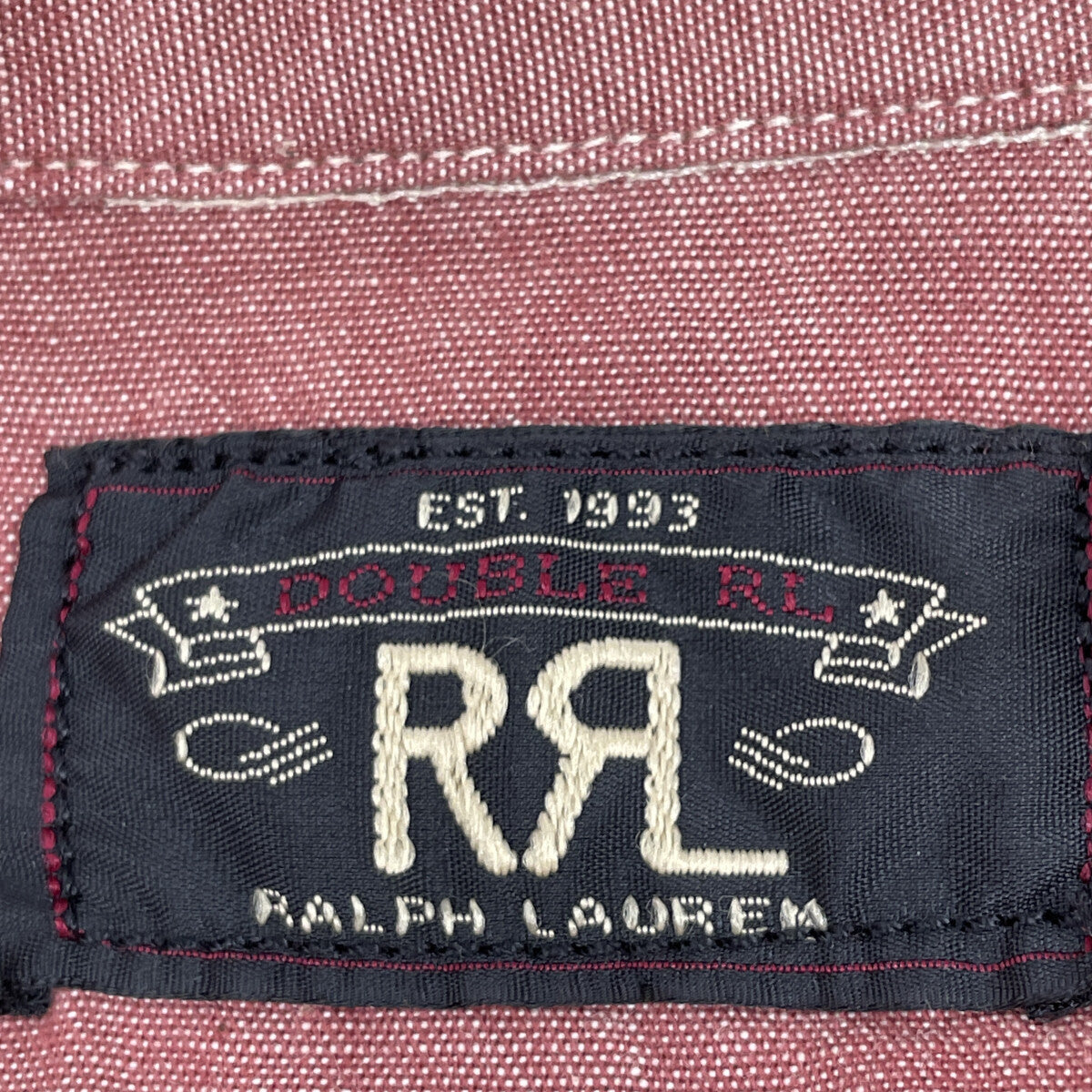 RRL 25SS Selvedge Chambray Work Shirt Red Size S