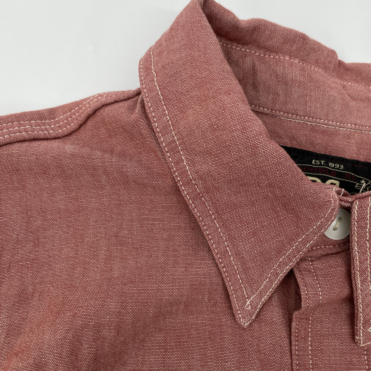 RRL 25SS Selvedge Chambray Work Shirt Red Size S