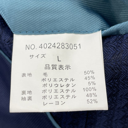 PAUL GARNIER Total Pattern 3-Piece Wool Suit Navy Size L