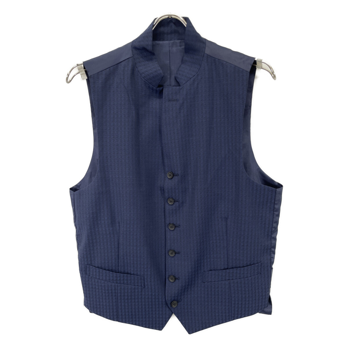 PAUL GARNIER Total Pattern 3-Piece Wool Suit Navy Size L