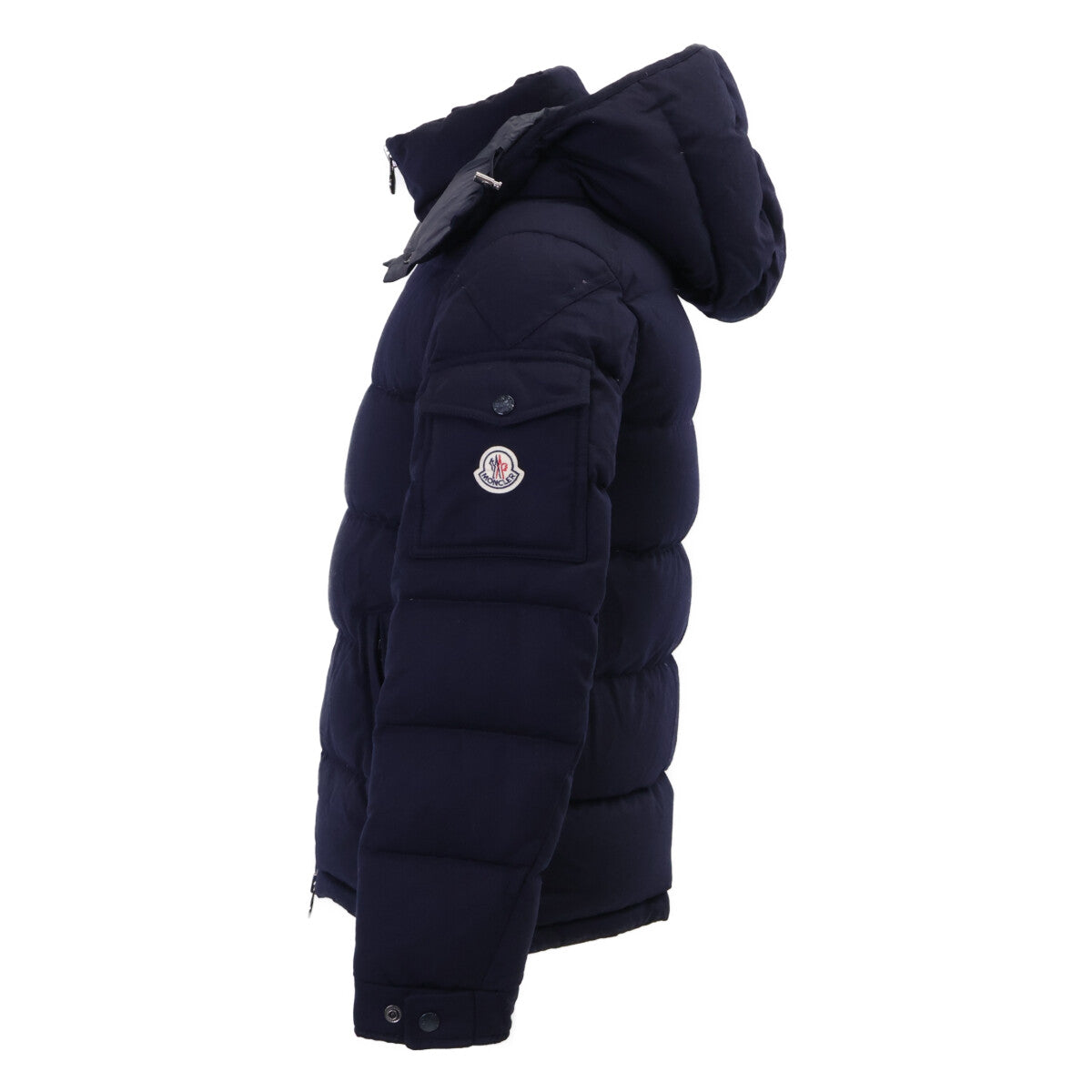 MONCLER MONTGENEVRE Wool Down Jacket Navy Size 0