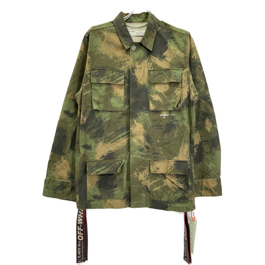 OFF-WHITE 19AW Paintbrush Camo Jacket Green Size XS